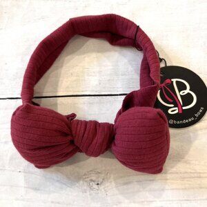 🆕NWT Bandeau Ribbed Puffy Bow Band